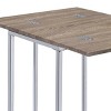 Syemin End Tables Oak Accent Table, Rustic Small Side Table, Sofa Table Living Room Tables, Tall Nightstand for Bathroom, Brown, 18"*24"*24" - 4 of 4