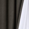 Faux Linen Absolute Blackout Grommet Top Single Window Curtain Panel - Lush Décor - 4 of 4