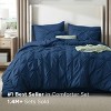 Bedsure Comforter Set – Solid Diamond Pintuck Design Bedding, GentleSoft™ Pintuck Bed Set Gift for Family,Pinch Pleat All Season Comforter with Sheets - 2 of 4