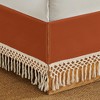 Sweet Jojo Designs Girl Dust Ruffle Queen Bed Skirt Boho Floral Wildflower Orange and Ivory - 2 of 4