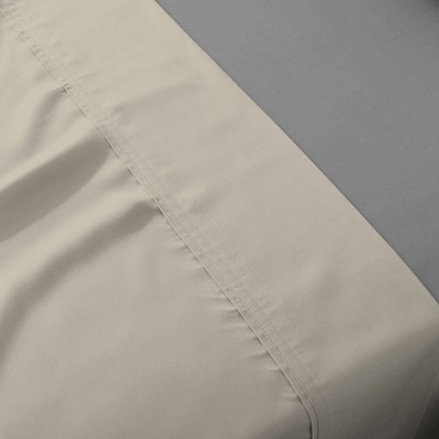Aireolux Twin Beige Cotton Polyester Microfiber Sheet Set