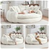 Aukfa 81.1" Cloud Couch Sleeper Sofa, Oversized Round Chaise Lounge Chair Indoor, with 14 Pillows, Upholstered Barrel Daybed for Living Room - 2 of 4