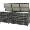 Outsunny 175 Gallon Outdoor Storage Box with Inner Liner, PE Rattan Wicker Deck Box with Pneumatic Bar Lift - 4 of 4