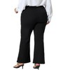 Agnes Orinda Women's Plus Size Flare Leg Stretchy High Waist with Pockets Business Casual Pants - 4 of 4