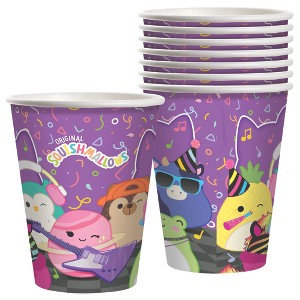 Treasures Gifted Club Squishmallows Cups - 16oz Party Cups - Squishmallows Birthday Decorations - Disposable Paper Cups - 1 of 4