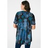 Roaman's Plus Size Angelina Tunic Top – Short Sleeve, Flowy Fit, Everyday Comfort - 3 of 4