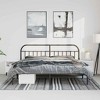 vidaXL 12" Black California King Metal Bed Frame with Headboard No Mattress - 3 of 4