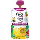 Once Upon a Farm Organic Pineapple, Banana & Dragon Fruit Immunity Blend Kids' Snack - 3.2oz