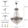 YIYIBYUS 14-Light Black Modern Crystal Chandelier for Bedrooms, Dining Room - 4 of 4