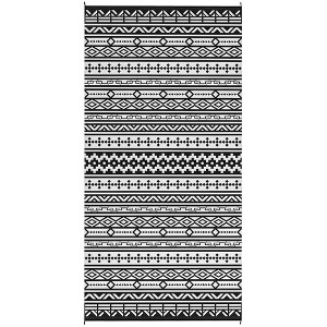 Reversible Outdoor Rug with Carry Bag, Waterproof Plastic Straw Mat for Patio, RV Camping, or Beach - 1 of 4