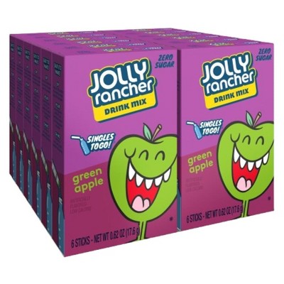 Jolly Rancher Singles To Go, Apple, 6pcs (Pack of 12)
