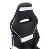 Brassex 51.2" Layne Gaming Chair Black/White - 4 of 4