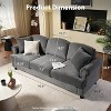 XIZZI 3 Seater Sofa Couch with Deep Seats, Modern Upholstered Sofa with Armrests, Comfy Couches for Living Room, Bedroom and Office - 2 of 4
