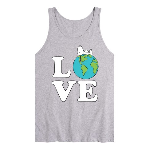 Men's - Peanuts - Love Earth Graphic Tank Top - image 1 of 2