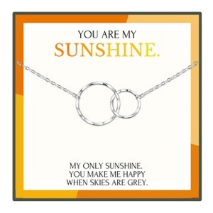 HOPE LOVE SHINE Mother Daughter Gifts Set for 2 Mom Daughter Necklace 14K Gold Plated Sterling Silver Rings 18" - 1 of 4