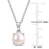 EVERLY JEWELRY | Sterling Silver 7.5-8mm White Cultured Freshwater Pearl Pendant with Chain - 18 in - 3 of 4