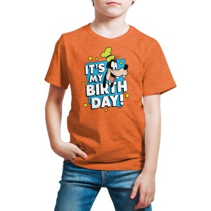 Boys' - Disney - Goofy It's My Birthday Short Sleeve Graphic T-Shirt - 1 of 4