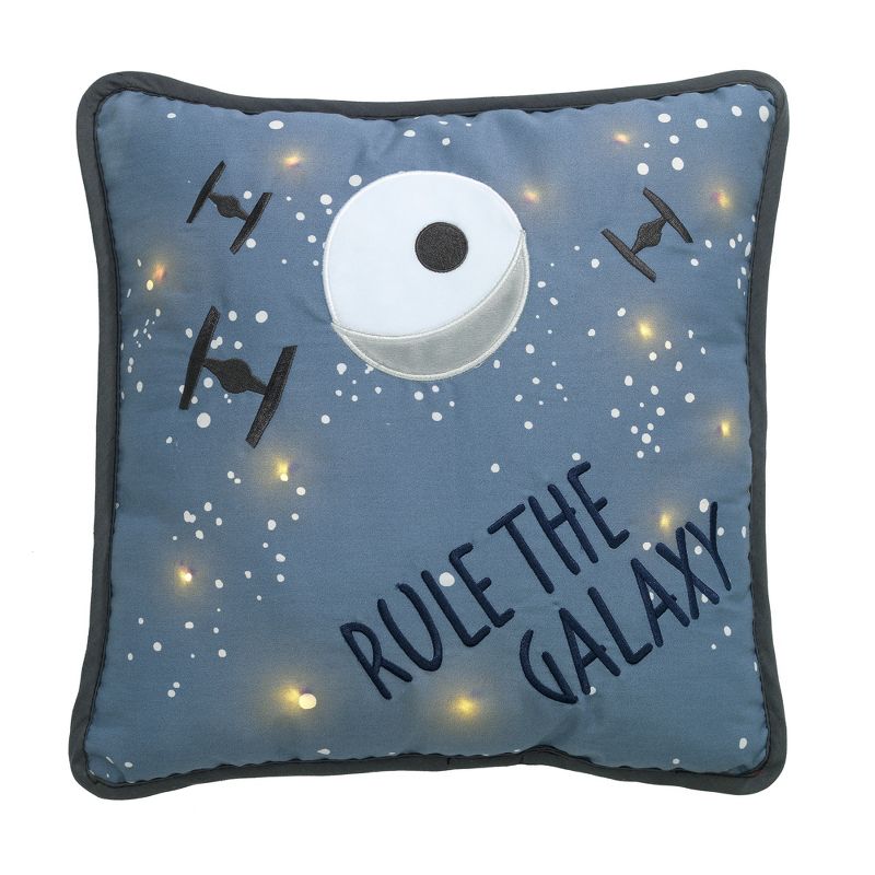 Lambs & Ivy Star Wars Signature Galaxy LED Light-Up Decorative Throw Pillow, 1 of 8
