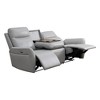 MAYEERTY Power Reclining Sofa, Electric 3-Seat Recliner with USB Charging, Reversible Table & LED for Living Room, Light Grey - 3 of 4