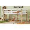 TOAOTBNBO Modern Loft Bed with Ladder, Wood Bed Frame with Low Height Design, Comfortable Platform Bed with Support Slat, White - 2 of 4