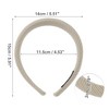 Unique Bargains Women's Classic Elegant Knitted Twill Headband 5.91"x5.51" 1 Pc - 3 of 4
