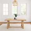 Plank+Beam 72" Dining Table for 6, Solid Wood Classic Farmhouse Style Kitchen Table - 2 of 4
