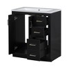 YOOCOZZ 30'' Freestanding Bathroom Vanity with Resin Sink,3 Drawers& Soft Closing Doors-Black - 3 of 4