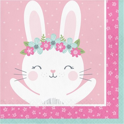 48ct Bunny Print Disposable Napkins