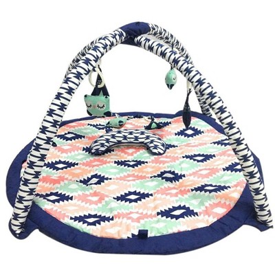 Bacati - Baby Activity Gyms & Playmats (Aztec Design/Print Coral/Mint/Navy)