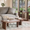 Spassway Wooden Coffee Table Sets Modern Splicing Design Coffee Tables with End Table Living Room Table Set for Apartment Home Office - 2 of 4