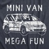 Mens Mini Van Mega Fun T Shirt Funny Parent Multi Purpose Vehicle Tee For Guys - Crazy Dog Men's T Shirt - 2 of 4