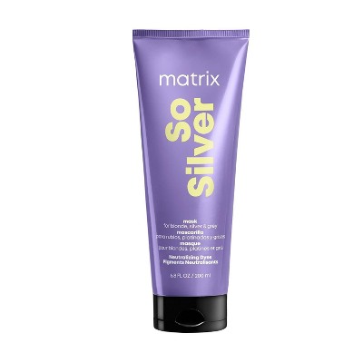 Matrix So Silver Toning Purple Hair Mask (6.8 oz) | Deep Conditioning | Repairs Damaged Blonde & Silver Hair | Neutralizes Yellow Tones