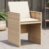 vidaXL Patio Chairs with Cushions 4 pcs Beige Poly Rattan - 2 of 4