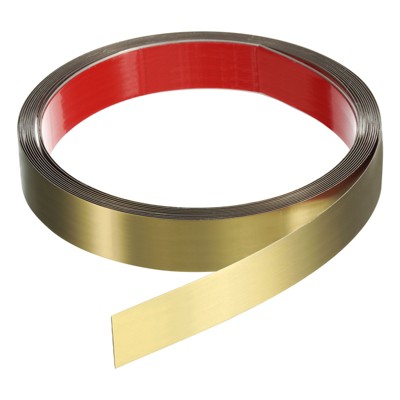 Unique Bargains Self-Adhesive Stainless Steel Mirror Finish Peel and Stick Wall Trim