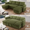 Vipbear 81" Sleeper Sofa Bed with Pull Out Bed, L Shaped Couch Sectional Sleeper Sofa - 4 of 4