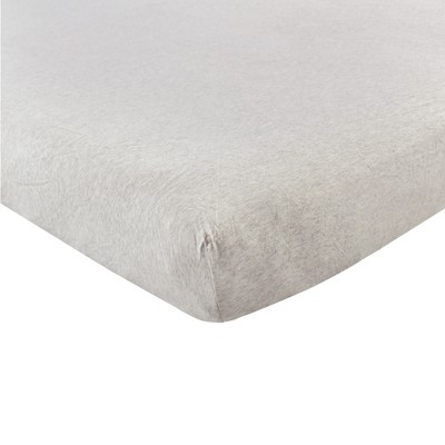 Hudson Baby Infant Cotton Fitted Crib Sheet, Heather Gray, One Size