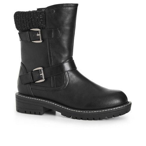 Cloudwalkers | Women's Wide Fit Skye Ankle Boot - Black - 10w : Target