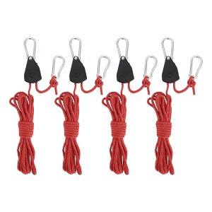 Unique Bargains Adjustable Tent Rope Hanger 1/8" 12.8ft Long 4 Pcs - 1 of 4