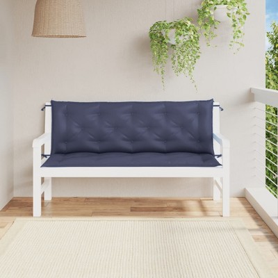 vidaXL Garden Bench Cushions 2pcs Navy Blue 59.1"x19.7"x2.8" Oxford Fabric