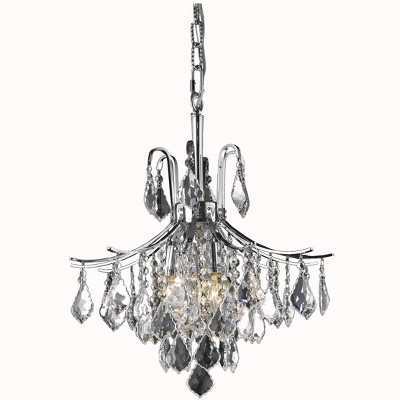 Elegant Lighting Amelia Collection Pendant D16in H20in Lt:6 Chrome Finish