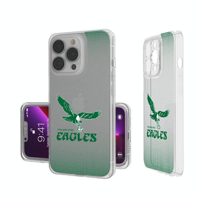 Keyscaper Philadelphia Eagles 1973-1995 Historic Collection Linen Clear Phone Case, 1 of 7