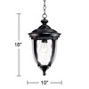 John Timberland Bellagio Vintage Outdoor Hanging Light Texturized Black 18" Clear Hammered Glass for Post Exterior Barn Deck House Porch Yard Patio - 4 of 4