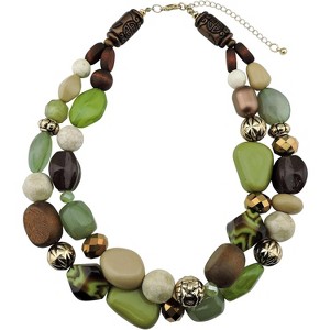 Statement Necklace for Women - Handmade 2-Layer Chunky Fashion Collar, Costume Jewelry Gift - 1 of 4