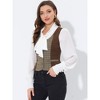 Allegra K Women's Vintage Plaid Button-Down Work Dressy Waistcoat Vests - 2 of 4