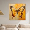 Art Remedy Golden Ochre Butterfly II Elegant Butterfly Wall Art Unframed - 2 of 4