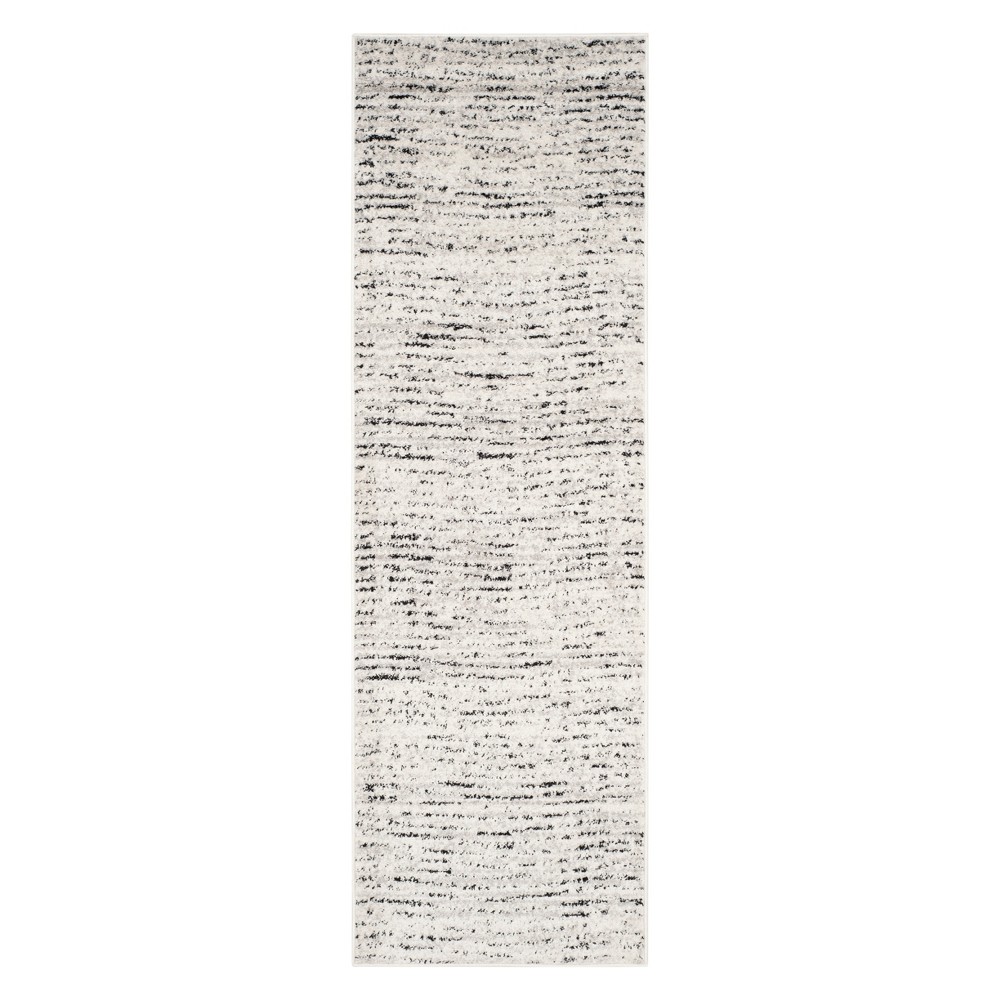 2'6inx10' Runner Spacedye Design Ivory/Silver - Safavieh