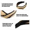 Unique Bargains Women's Fashion Straw Cross Headband Non-Slip Hairband Khaki Black 1 Pc - 4 of 4