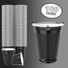 Durameg Black Disposable Large Plastic Cups for Party & Fun Pong Games - 16 oz 100 Pack - 3 of 4