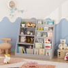 PAGED 4 Tier Kids Bookshelf,Multifunctional Book Rack with Shelves,Toy Storage Organizer for Bedroom, - 2 of 4