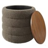 Modway Mezzo Round Boucle Fabric Storage Ottoman - 2 of 4